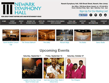 Tablet Screenshot of newarksymphonyhall.org